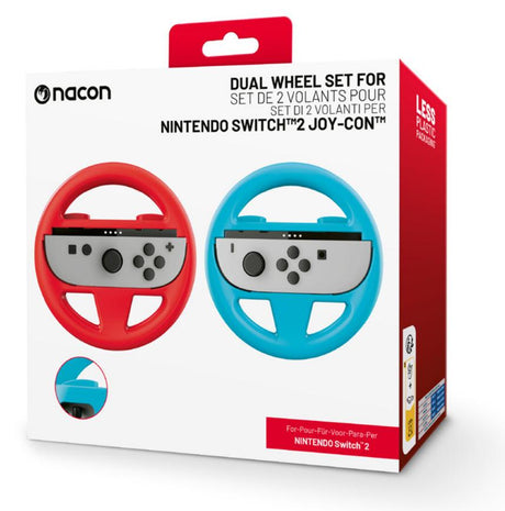 NACON - Wheel Duo Pack for Nintendo Switch II – 2 Joy-Con™ Wheels in Red and Blue Nacon
