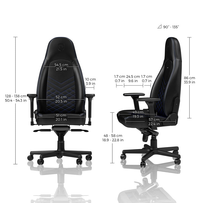 Noblechairs ICON Svart/Blå