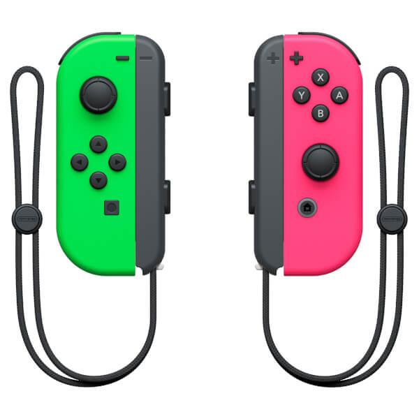 Nintendo Switch Joy-Con-kontrollerpar - Neongrön/Neonrosa (V + H)