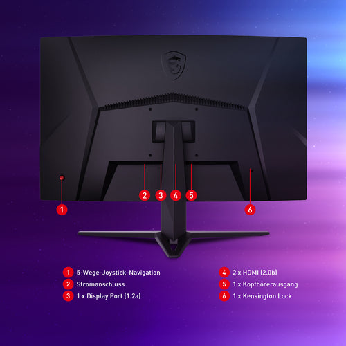 MSI Optix G32CQ4DE E2 – skærm – Sort