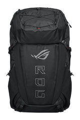 ASUS ROG Archer ErgoAir BP3800 – sort rygsæk set forfra med aftagelig toplomme