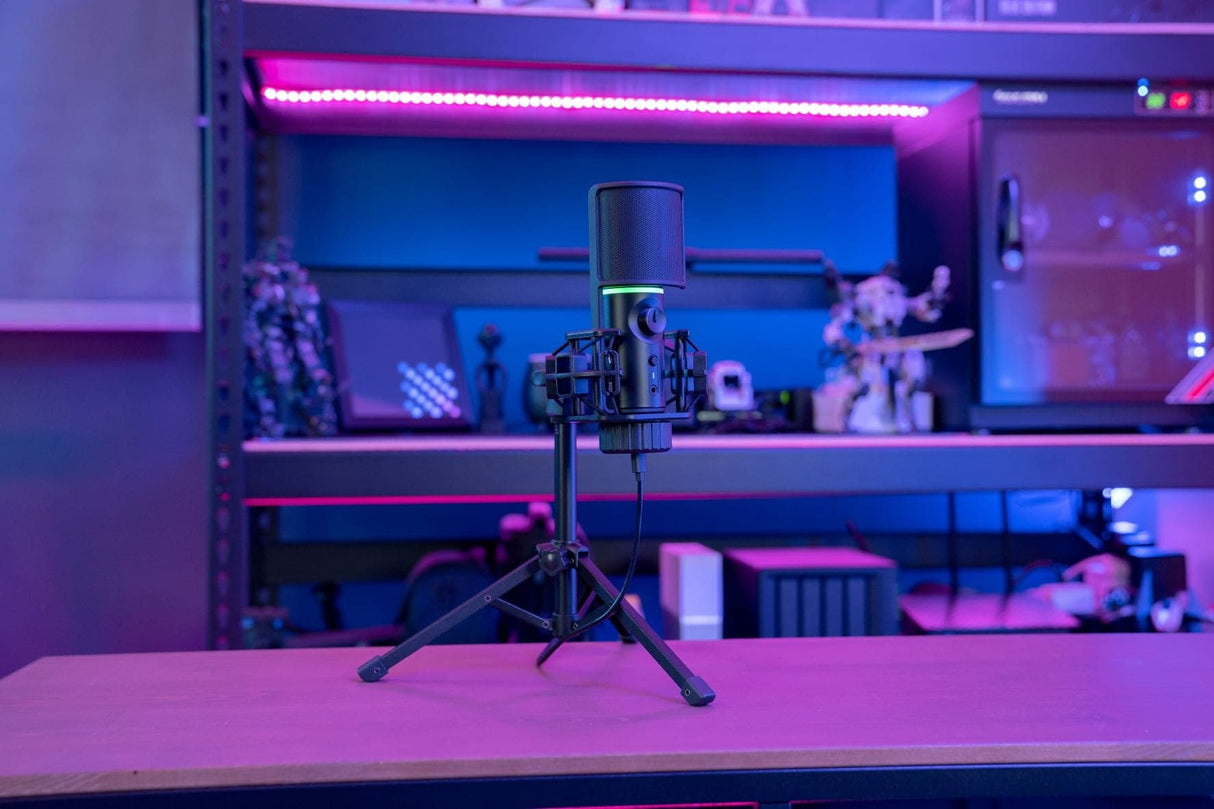 Streamplify MIC RGB Stativmikrofon - Svart