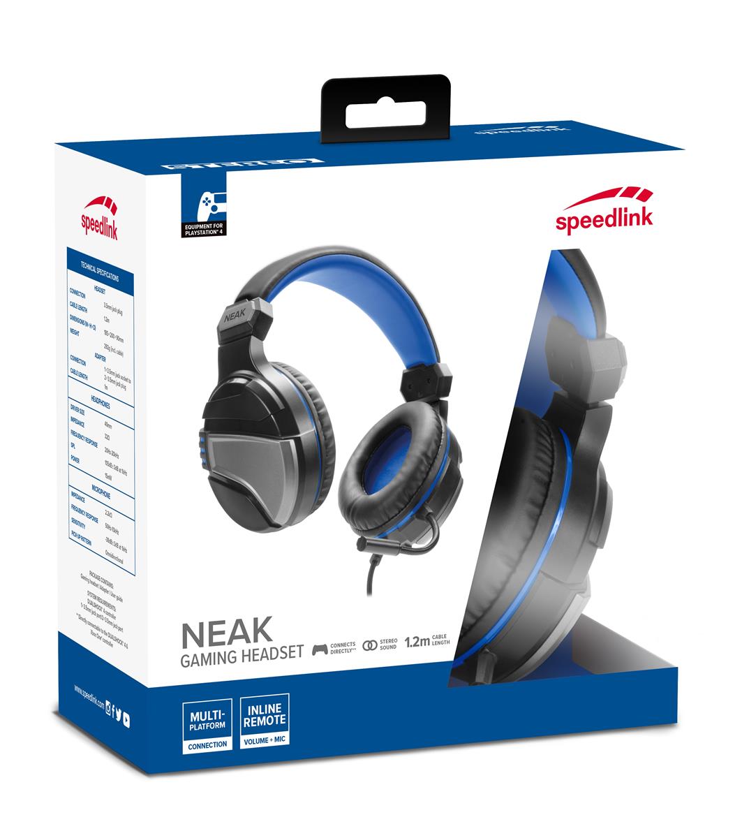 SpeedLink NEAK Gaming Headset, PS4 Svart