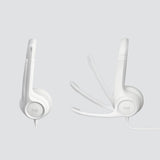 Logitech - H390 Wired Headset for PC/Laptop, Stereo Headphones with Noise Cancelling Microphone, USB-A WHITE Logitech
