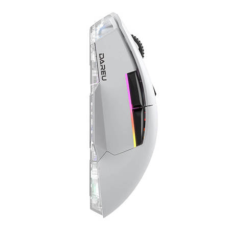 Trådlös Spelmus + Laddningsdocka Dareu A955 RGB 400-12000 DPI (vit)