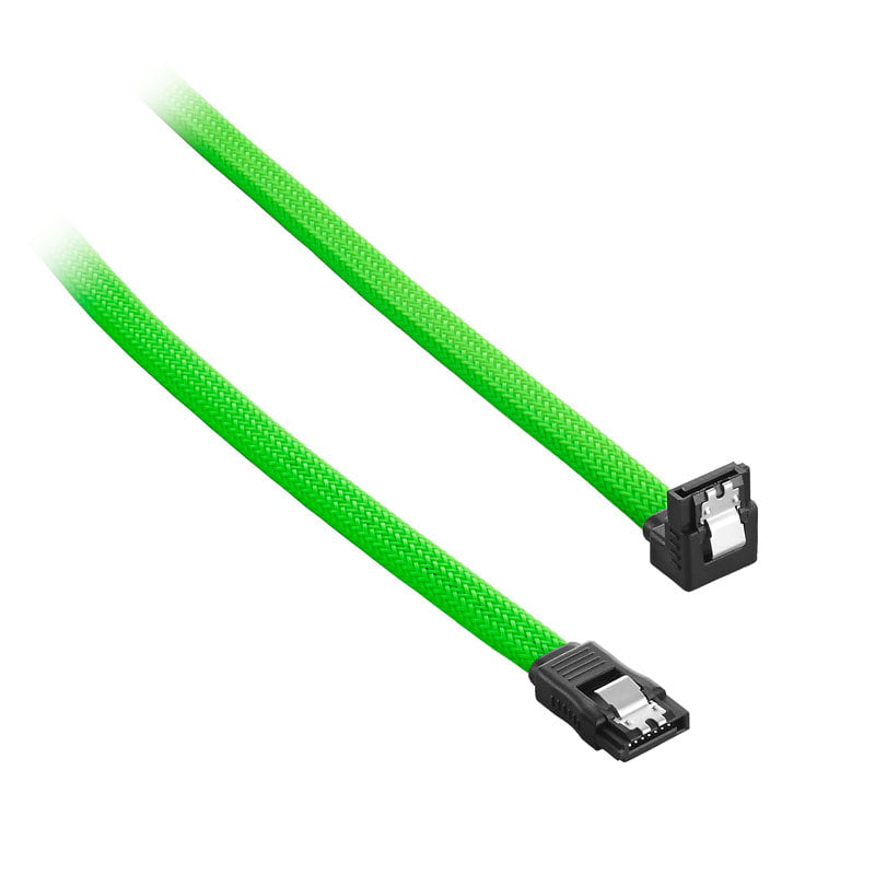 CableMod ModMesh Right Angle SATA 3 Kabel 60cm - Ljusgrön