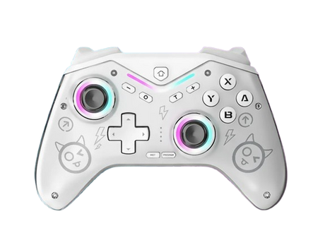 Deep Explorer Spark – hvid controller til Switch og Switch 2 – forside