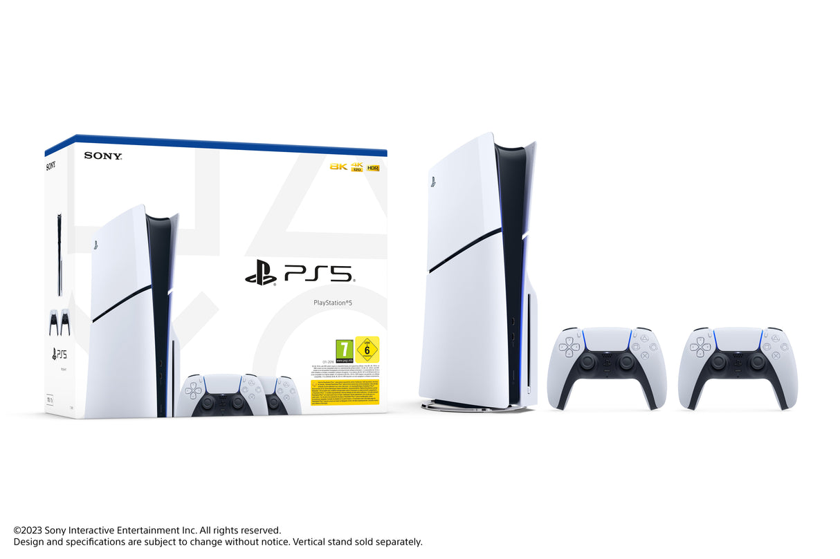Sony Playstation 5 Slim Med Skivenhet Inkl 2. Controller