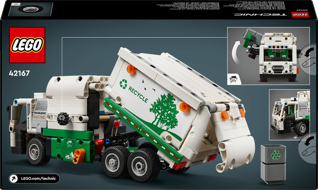 LEGO 42167 Technic Mack LR Elektrisk Dumper, Byggleksaksväska