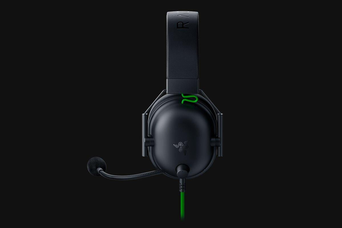 Razer – BlackShark V2 X – Kablet Esports Gaming Headset med 7.1 Surround Sound (Sort/Grøn)