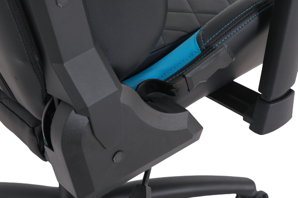 Geekd Vulcan Gaming Chair Svart/Blå - Topp PU-läder - Upp Till 120 KG