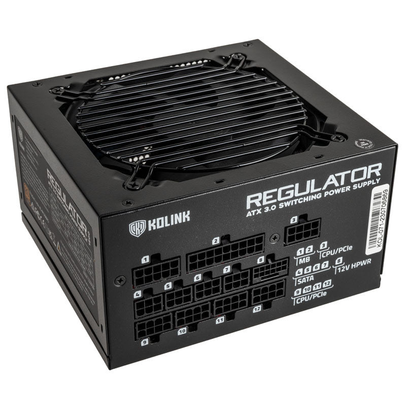 Kolink KL-R1200FG PSU. Gen5. Guld - 1200W, ATX 3.0, 600W 12VHPWR