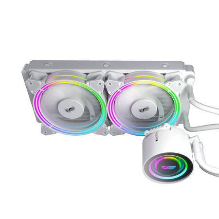 PC Vattenkylning AiO Darkflash TR240 RGB 2x 120x120 (vit)