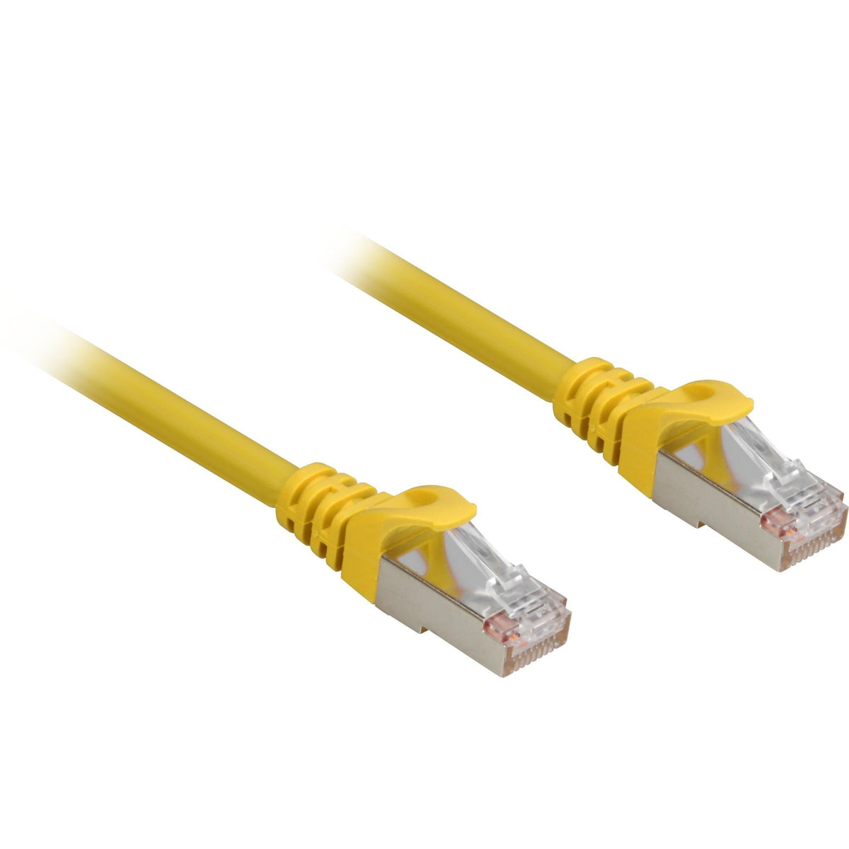 Gult Sharkoon Cat.6a S/FTP patchkabel med to RJ45-stik
