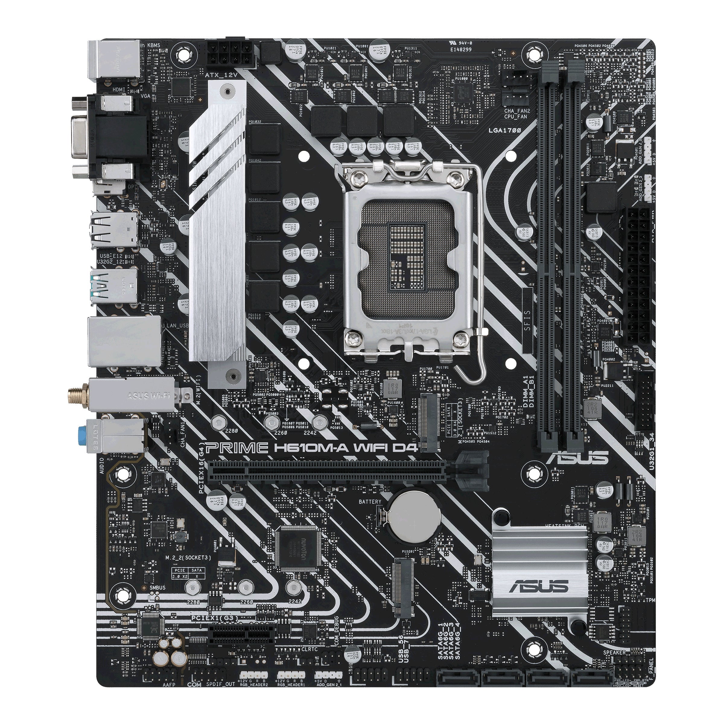 ASUS PRIME H610M-A WIFI D4 (mATX, H610, LGA 1700, DDR4)