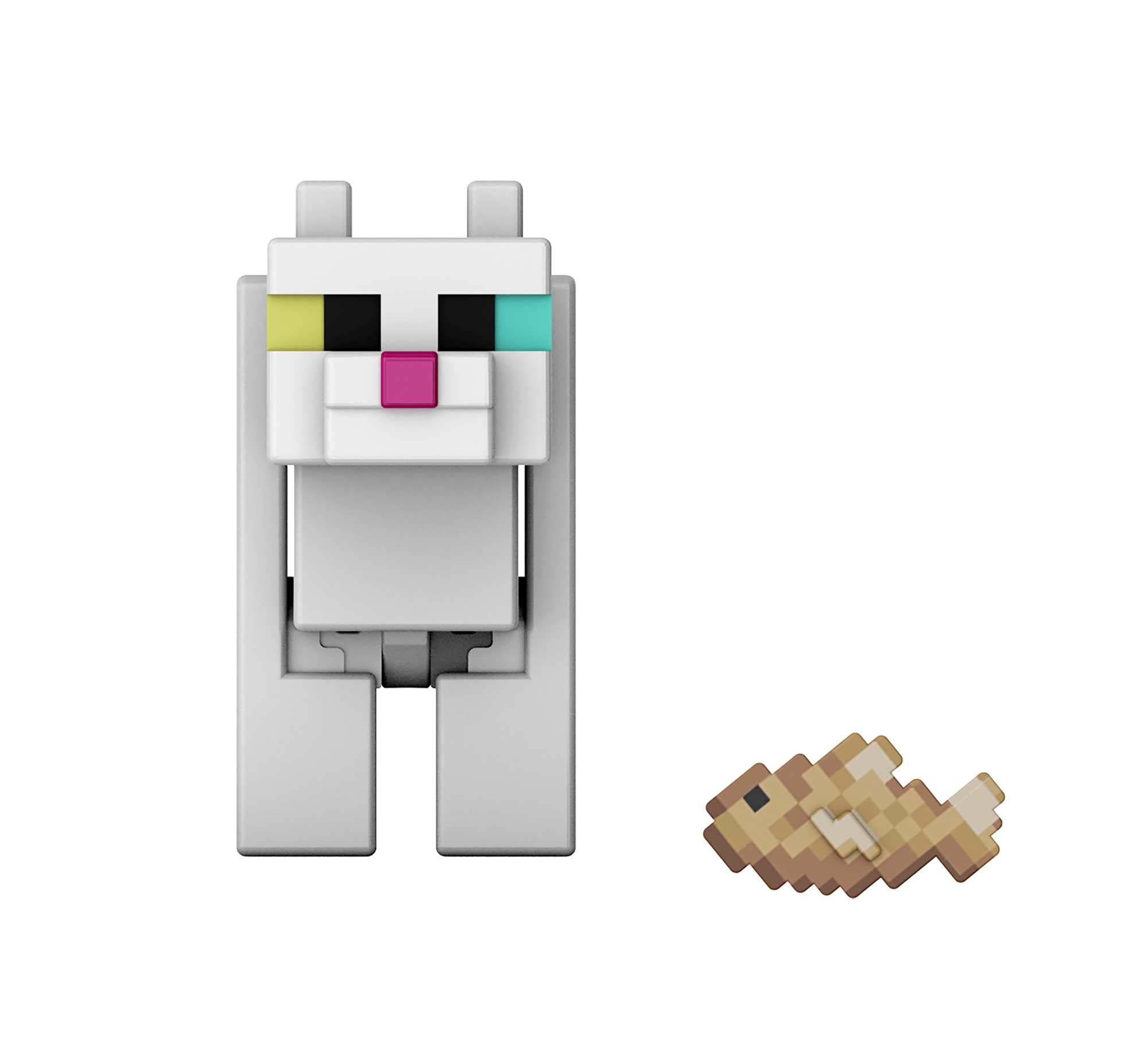 Minecraft - Biome Builds 8 Cm Figur - Vit Katt (HLB20)