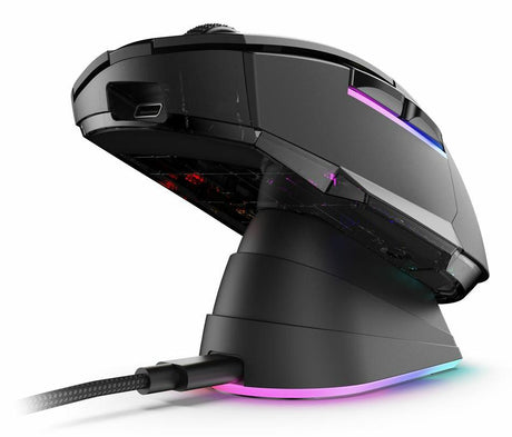 Sharkoon SKILLER SGM50W Black 6400 DPI ATG4090 RGB 2.4GHz Wireless 70h Battery Charging Dock Gaming Mouse Sharkoon