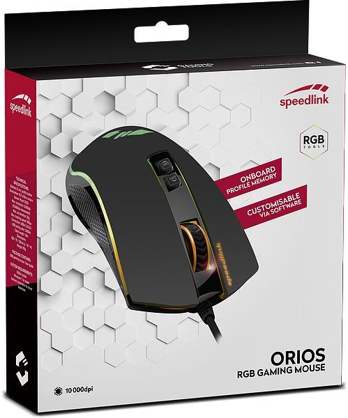 SpeedLink Orios RGB Gaming Mus / Svart
