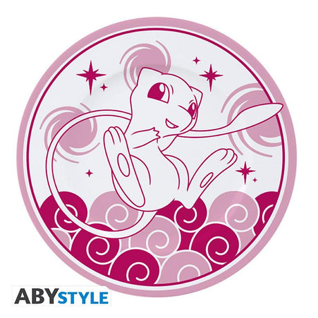 Pink Pokémon-tallerken med Mew-motiv