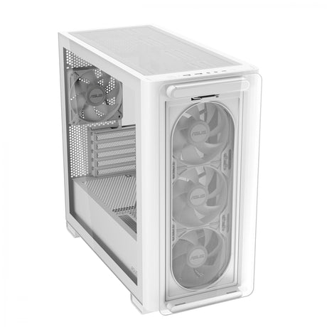 ASUS A23 PLUS Tempered Glass ARGB mATX Case - White ASUS