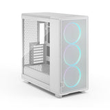 Midi Epoch XL White TG RGB Clear tint Fractal design