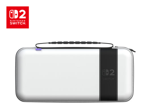 Turtle Beach PlayTrek – Switch 2-etui – Stellar White – hvidt etui forfra med Switch 2-mærkning