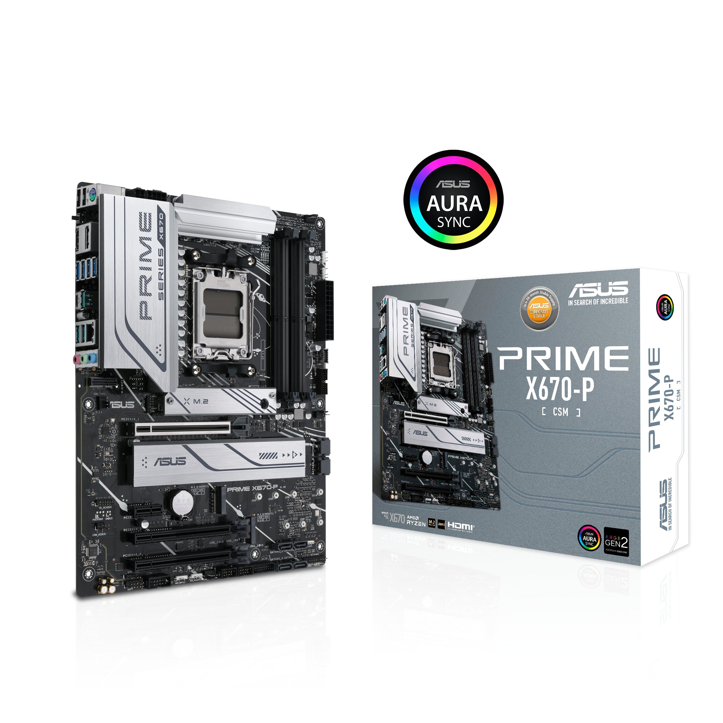 ASUS PRIME X670-P-CSM ATX Socket AM5 AMD X670