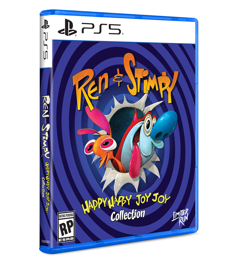 Ren & Stimpy Happy Happy Joy Joy Collection (Limited Run) (Import) – PlayStation 5 – spilomslag