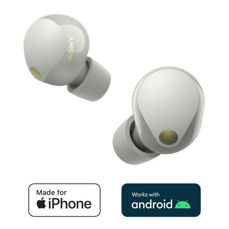 Sony WF-1000XM5 – trådløse in-ear-øretelefoner med støjreduktion – sølv – produktdetalje 3