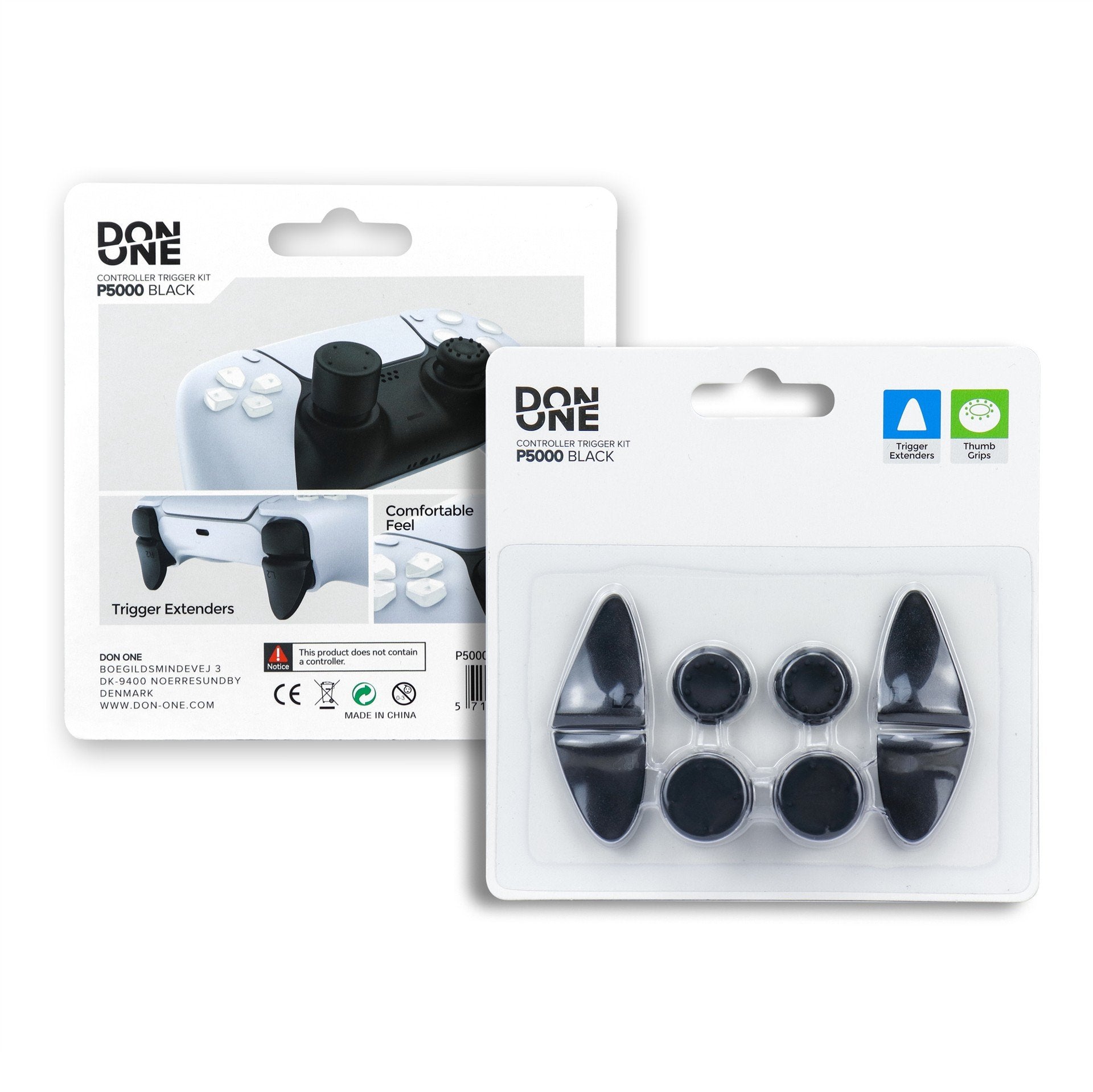 Don One - P5000 Black - PS5 Controller Grip Pack
