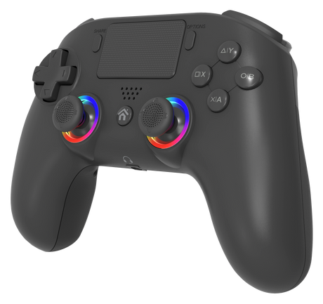 Subsonic – sort trådløs LED-controller til PS4 og PC – forside