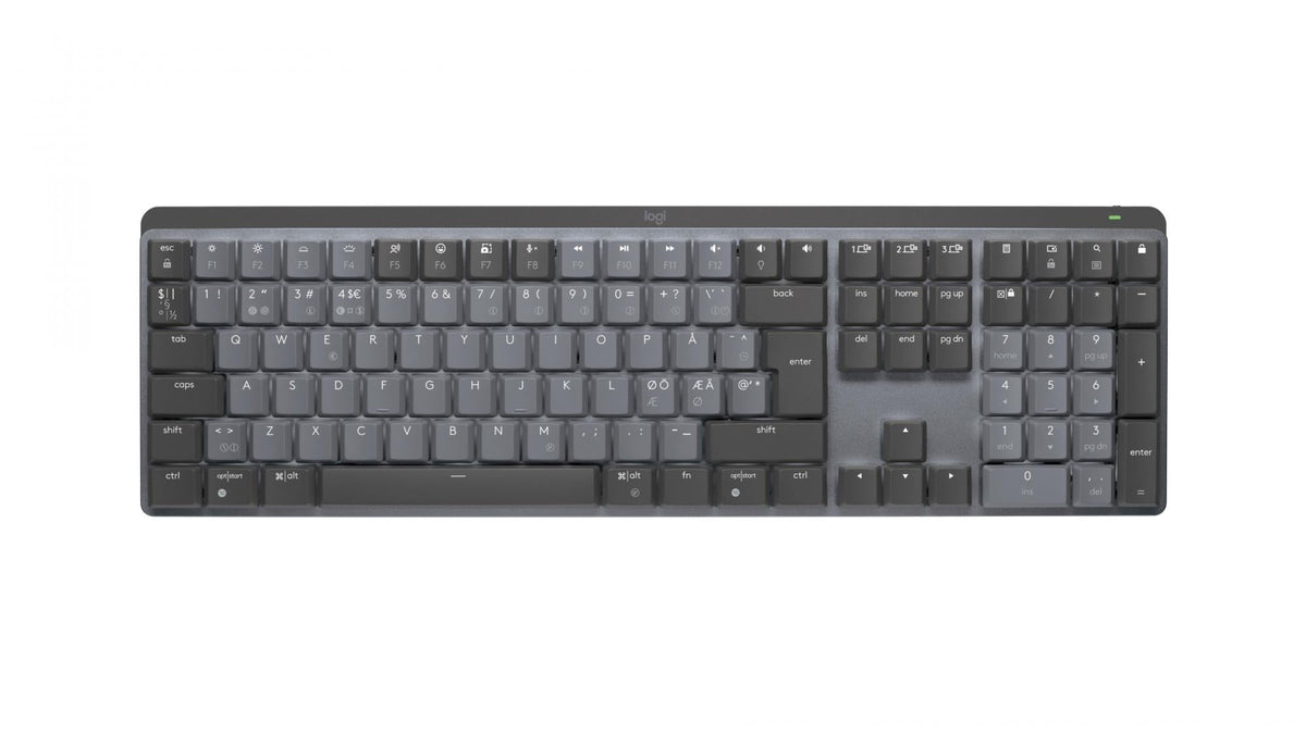 Logitech - MX Mechanical Wireless Illuminated Keyboard - Nordic - Lineair Switch Logitech