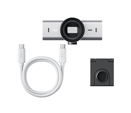 Logitech - MX Brio Ultra HD 4K Collaboration and Streaming Webcam - Pale Grey Logitech