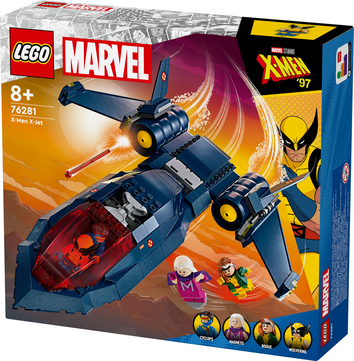 LEGO 76281 Marvel Super Heroes X-Men&#039;s X-Jet, Byggleksakssats