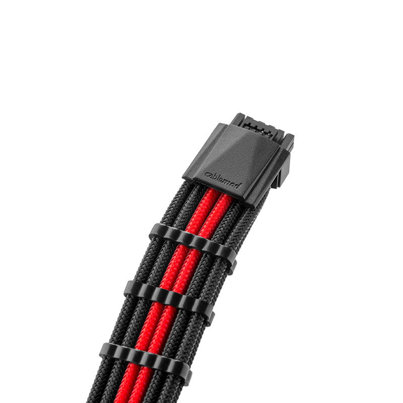 CableMod C-Series Pro ModMesh 12VHPWR Till 3x PCI-e-kabel För Corsair - 60cm, Svart/röd