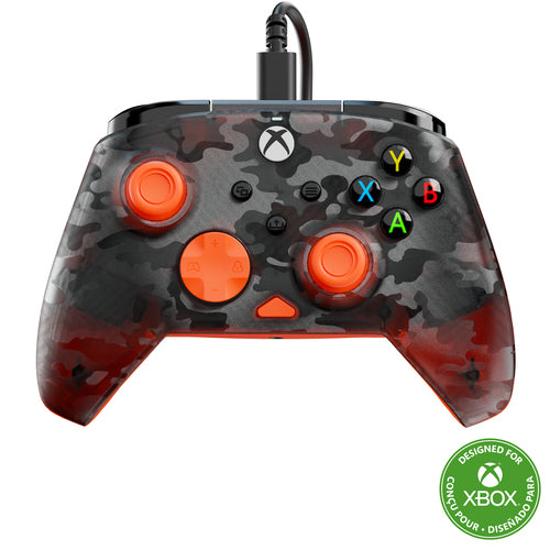 Turtle Beach Rematch Core – Xbox/PC – Ghost Black Camo/Orange – controller med Xbox-mærkning