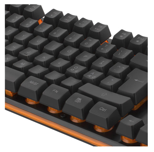 DELTACO GAMING GAM-021 Tangentbord Membran Orange Kablage Nordic