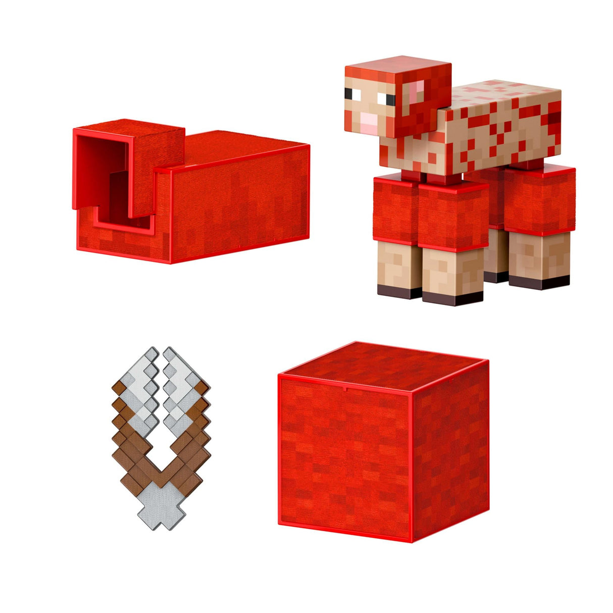 Minecraft - Diamond Level Sheep Action Figure & 3 Accessories (JCV22) Minecraft