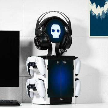 Numskull PS5-inspirerat blått och vitt spelkabinett