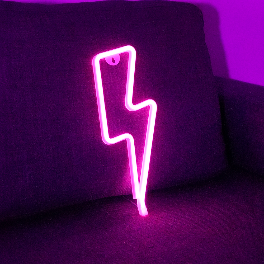 Lightning Neon Led Lampa Varmvit