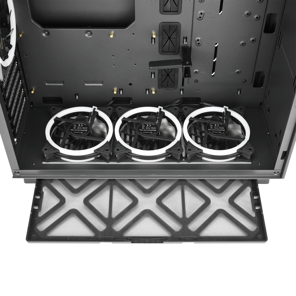 Sharkoon PURE STEEL RGB - Svart Fönster