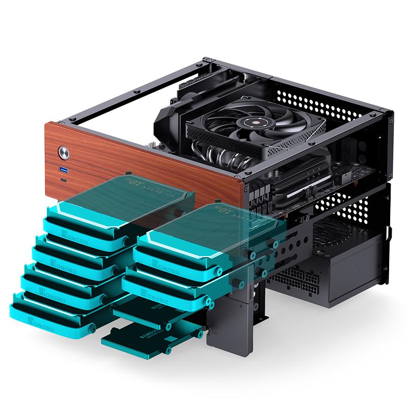 Jonsbo N4 mATX, Black Dongguan Sibositong Industrial Co., Ltd. (Jonsbo)