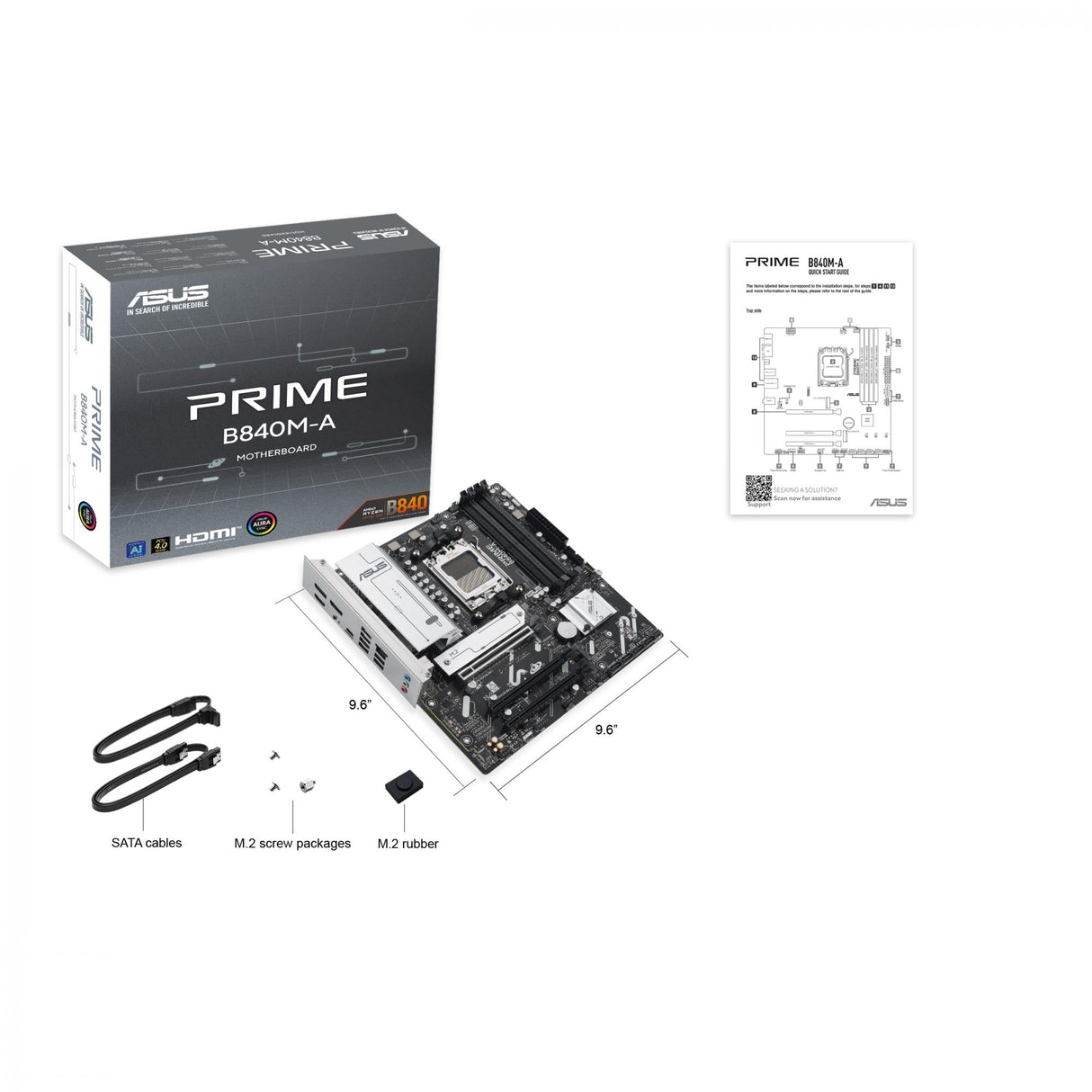 ASUS PRIME B840M-A-CSM (mATX, B840, AM5)