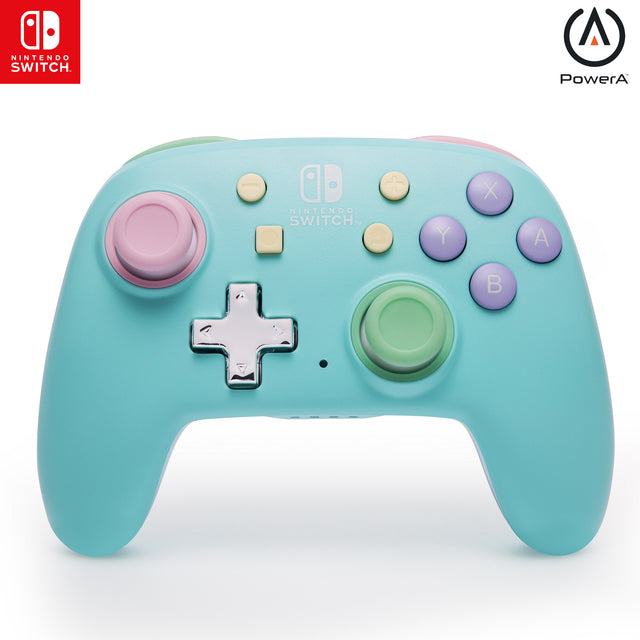 PowerA Nano Enhanced Wireless controller – Spring Dream – Nintendo Switch – forside med pastelknapper