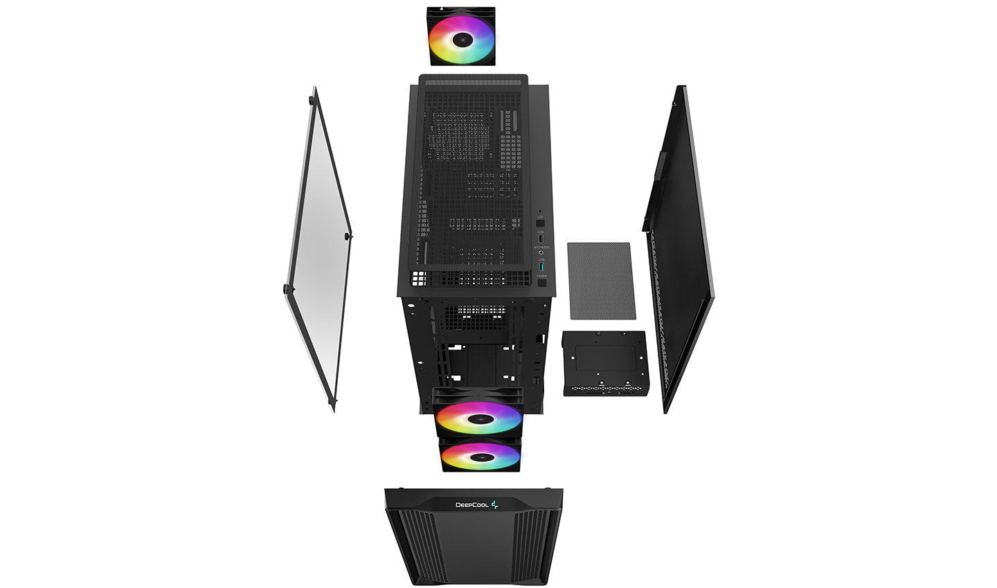 DeepCool CC360 A-RGB Micro-ATX-fodral, Svart