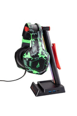 SUREFIRE - Vinson N2 Dual Gaming RGB MF Headsetstativ, Svart