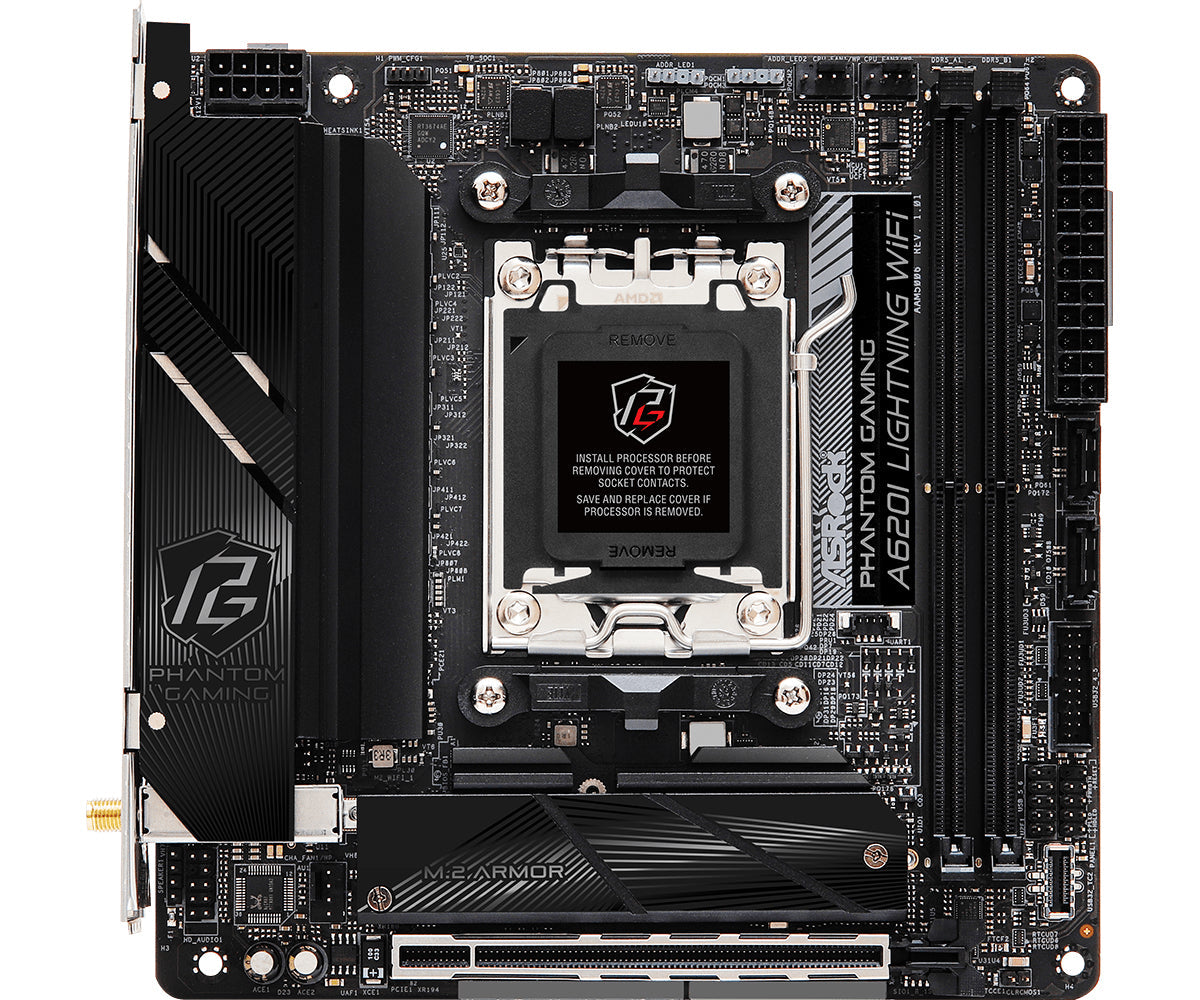 ASRock Phantom Gaming A620I Lightning WiFi Micro-ATX Socket AM5 AMD A620