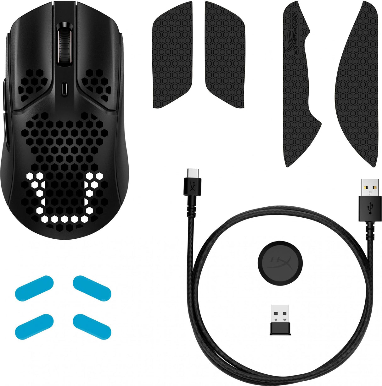 HyperX Pulsefire Haste Optical Wireless Svart Röd