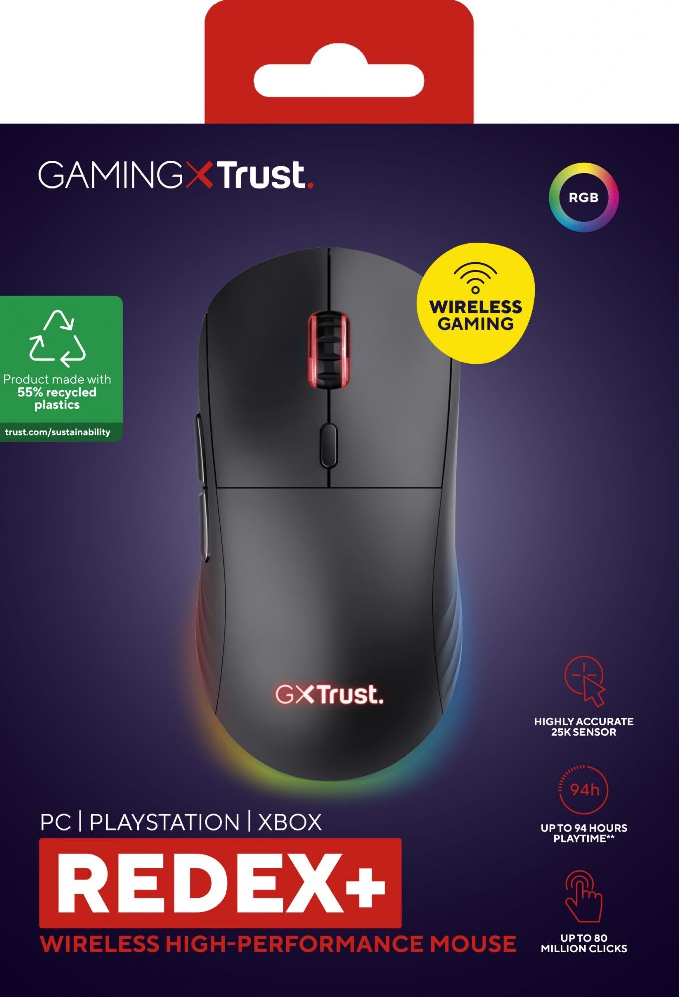 TRUST GXT927 REDEX+ HÖG PERF WRLS-MUS