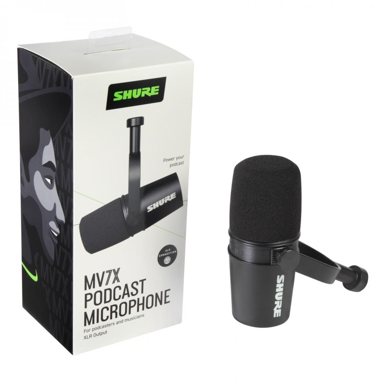 Shure MV7X Mikrofonkabel -55dBV/Pascal Enkelriktad Svart